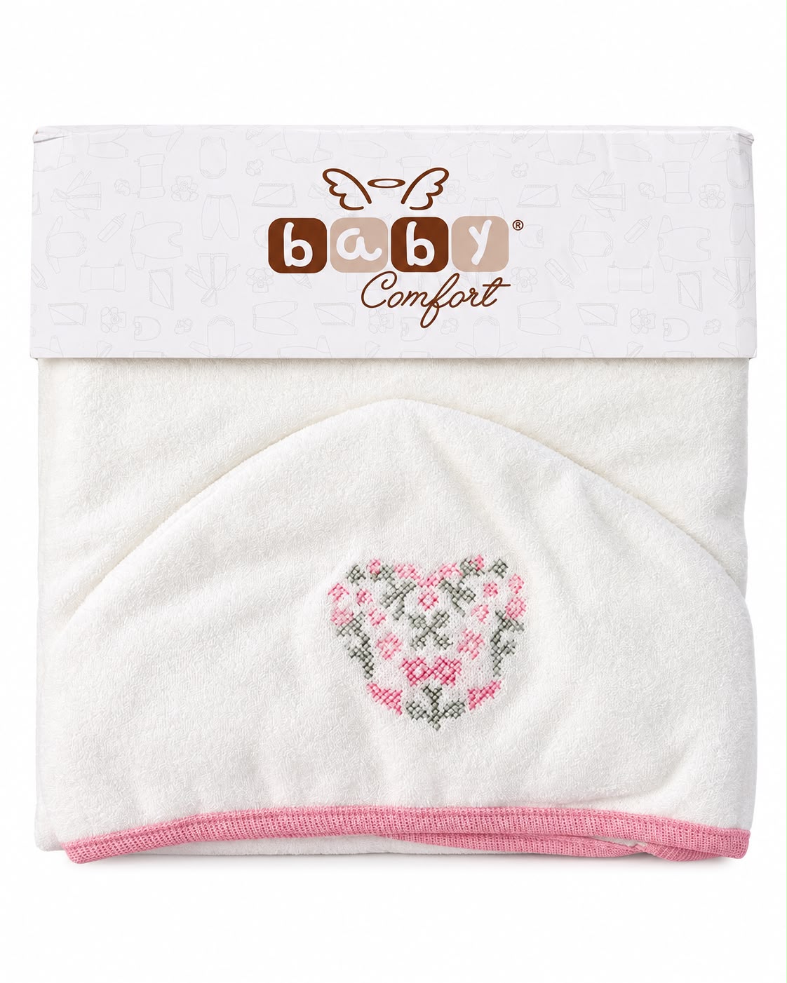 Toalha Banho Baby com Capuz - ANJOS BABY