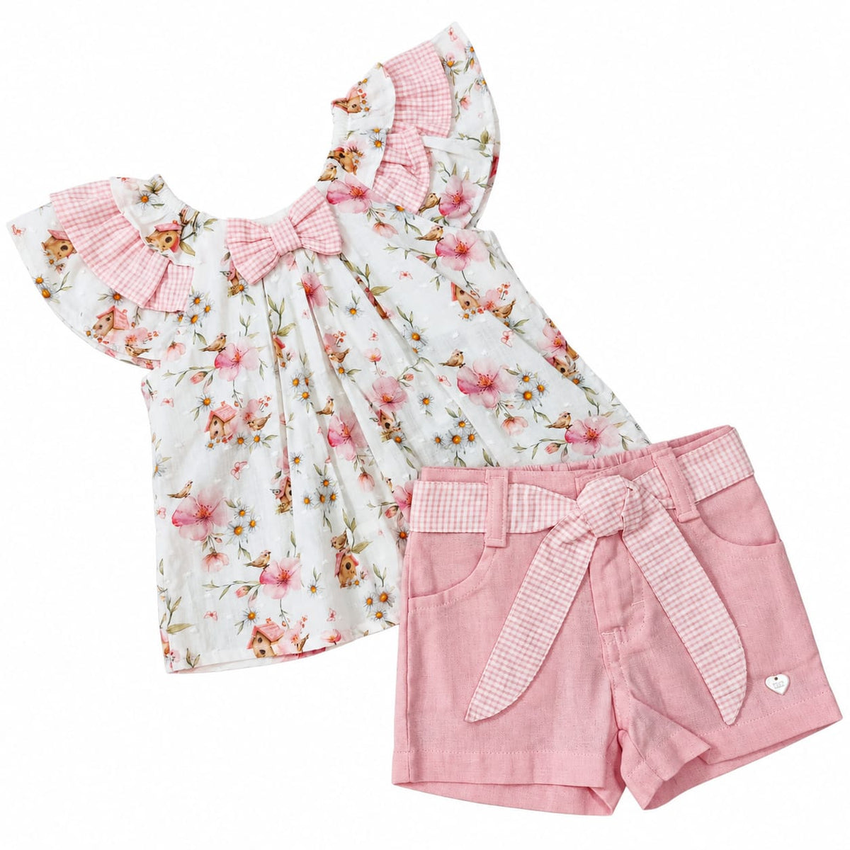 Conjunto Bata e Short Linho - ANJOS BABY