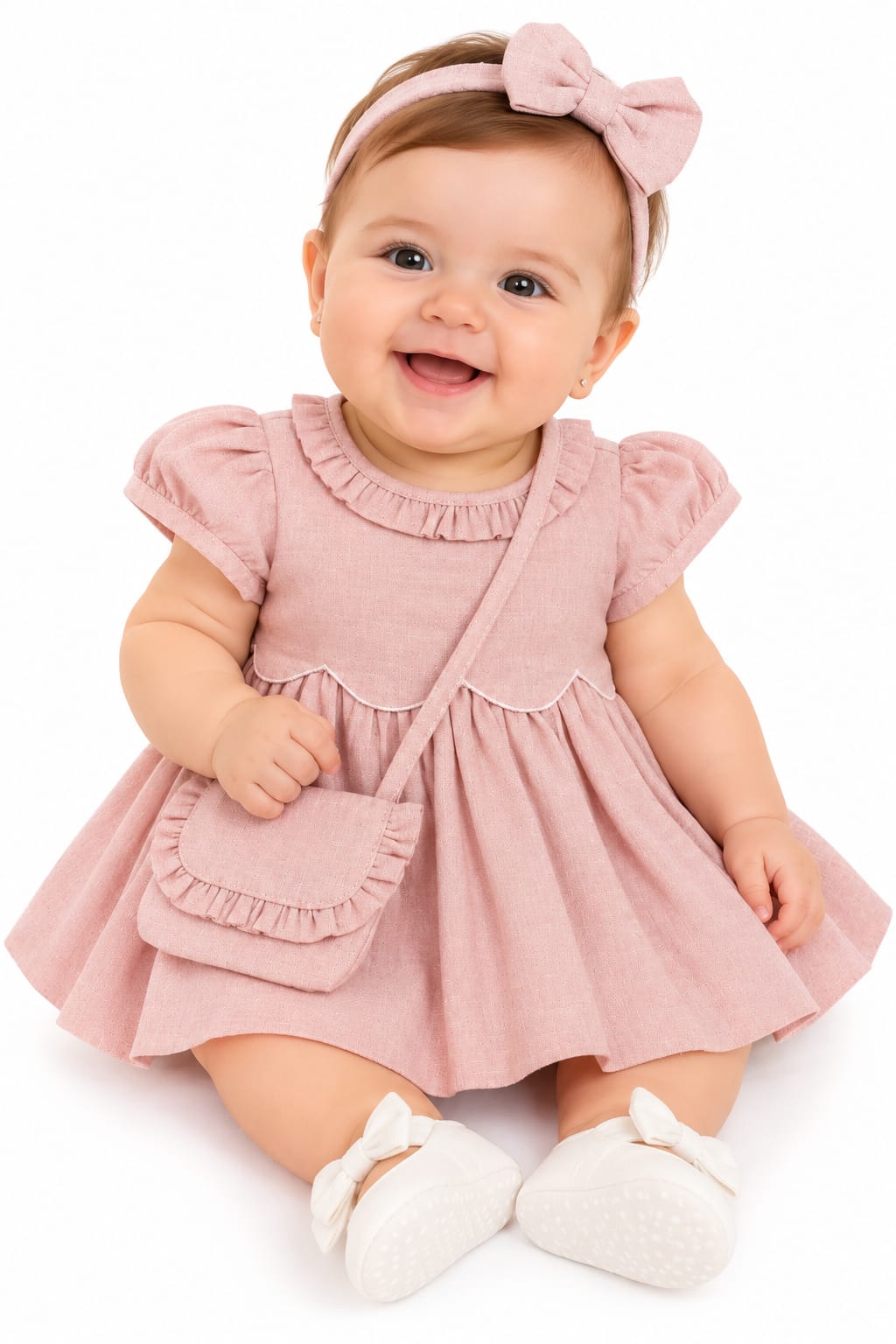 Vestido Viscolinho Rose - ANJOS BABY