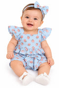 Conjunto Blusa e Short Linho Estampado - ANJOS BABY
