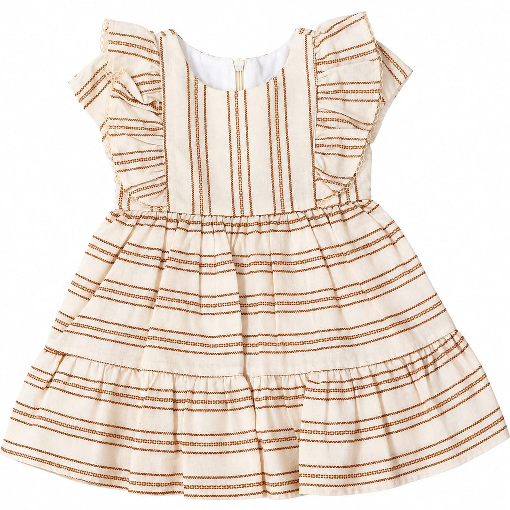 Vestido Linho Listras - ANJOS BABY